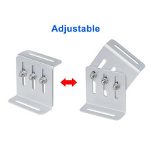 Adjustable Solar Panel Mounting Bracket 0-180 Tilt Adjustable PV Panel Bracket Solar PV Aluminum L Bracket for RV Roof