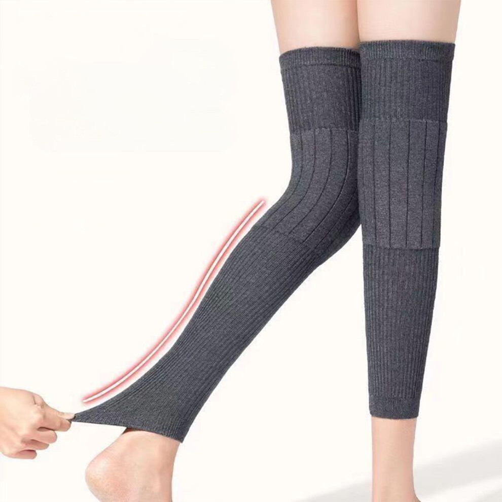 Dachuang Beauty Gray ( Extended 50Cm, One Size) Warm Knee Braces For Arthritis & Joint Pain Relief
