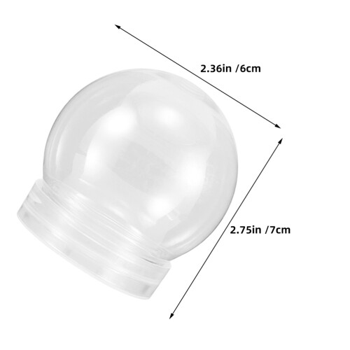 8 Pièces Bocal De Neige Transparent Rechargeable Pour Artisanat 1