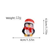 (Christmas penguin) Christmas Hair Claw Clips - Strong Hold for All Hair Types