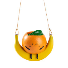 (Akichi Tachibana Flower Bon [Perforated at the bot) Creative Fruit Swing Vase for Home & Office Decor