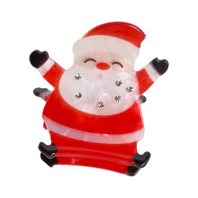 (Santa Claus) Christmas Hair Claw Clips - Strong Hold for All Hair Types