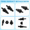 Hand Rivet Nut Riveter Tool Part Threaded Mandrel Replacement for Hand Nut Rivet SAE 1/4-20 2 Pack 3