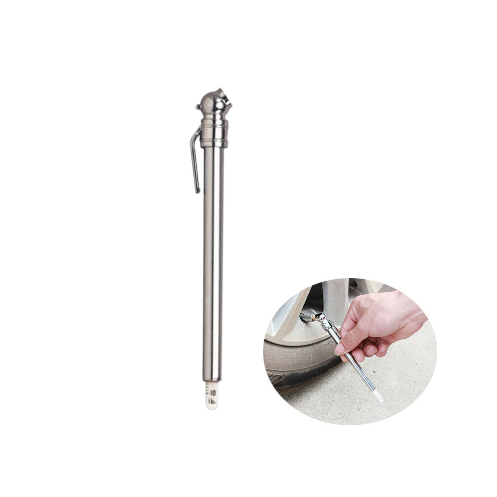 Chrome Tire Gauge Pen 5-50 Psi For Auto Bike Truck 6017806775814