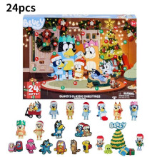 (Brown)Weihnachten Bluey Scooby Doo Adventskalender 24 Geschenke Box Spielzeug Festivals Countdown