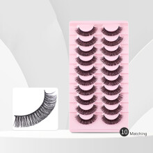 Realistic Fake Eyelashes for Women, Cosplay & Daily Use