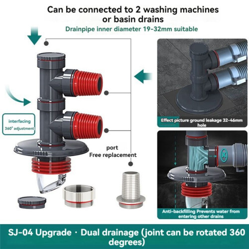 Multifunctionele Wasmachine Afvoerpijp Rioolbuis Speciale Afvoeraansluiting Deodorant Anti-Overloopadapter B 2