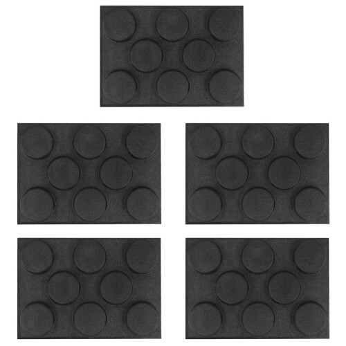 5X Silicone Hamburger Bread Forms Perforated Bakery Molds Non Stick Baking Sheets Fit Half Pan Size 1