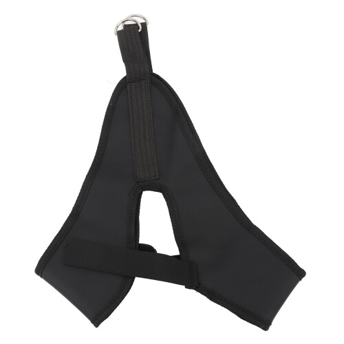 Neck Cervical Traction Belt with Hook, Black PU Leather, Home Stretching 1