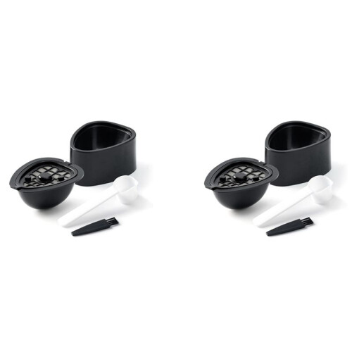 2X 2In1 Coffee Capsule Pod for  ST 9662.62 Machine Refillable Filter Pod Replacement Coffee Capsule and Tea-A