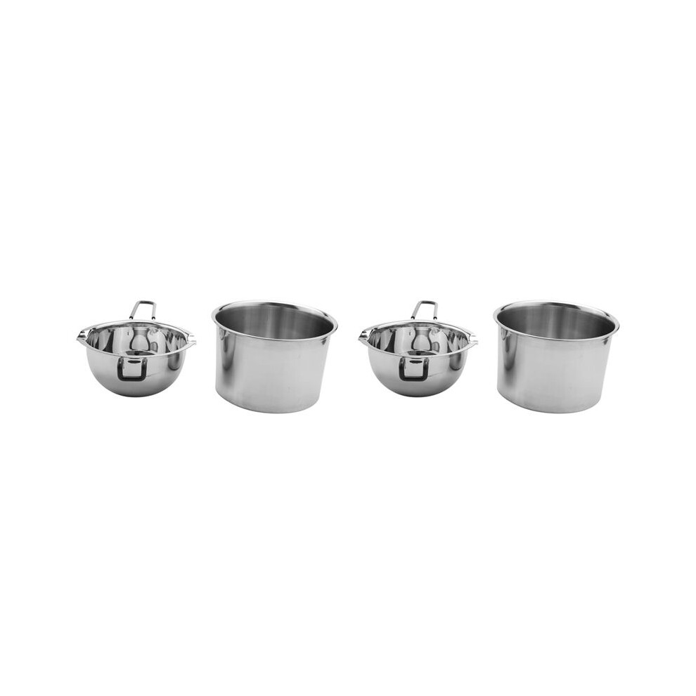 4 Pack Double Boiler Pot Set Stainless Steel Melting Pot For Melting Chocolate Soap Wax Candle Making 600Ml And 1600Ml 6032564905853