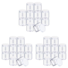 Empty 36-Pack Transparent Plastic Storage Spice Jar Wide Mouth Plastic Container with Lid for Beauty Products