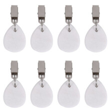 8Pcs Tablecloth Weights Teardrop Table Cover Weights Metal Clip Tablecloth Pendant Stone Table Weights Hangers