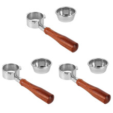 3X Bottomless Portafilter 54mm for  Barista Series and Espresso Machines, Portafilter with Filter Basket