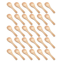 150 Pieces Small Wooden Spoons Nature Wooden Spoons Tasting Spoons Condiments Salt Spoons(Natural Wood Color)