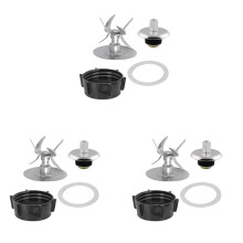 3X Blender Blade with Coupling Replacement for Osterizer Parts, 6 Point Fusion Blade with Coupling Kit