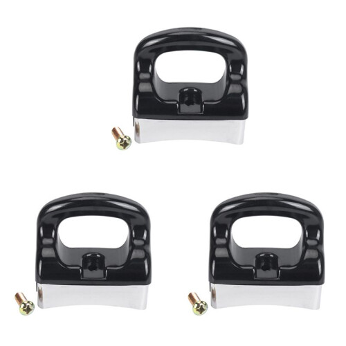 3X Home Black Silver Bakelite Handle for Fry Pan Saucepan Cookware