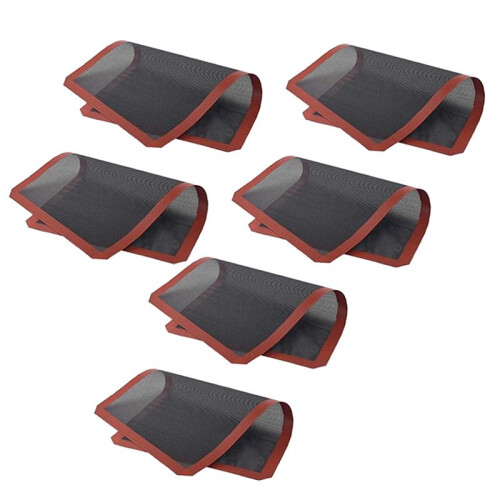6 Pcs Silicone Baking Mat Sheet,Non-Stick Oven Liner Perforated Mesh Pad,Baked Bread Biscuits Mat,Double-Sided Available