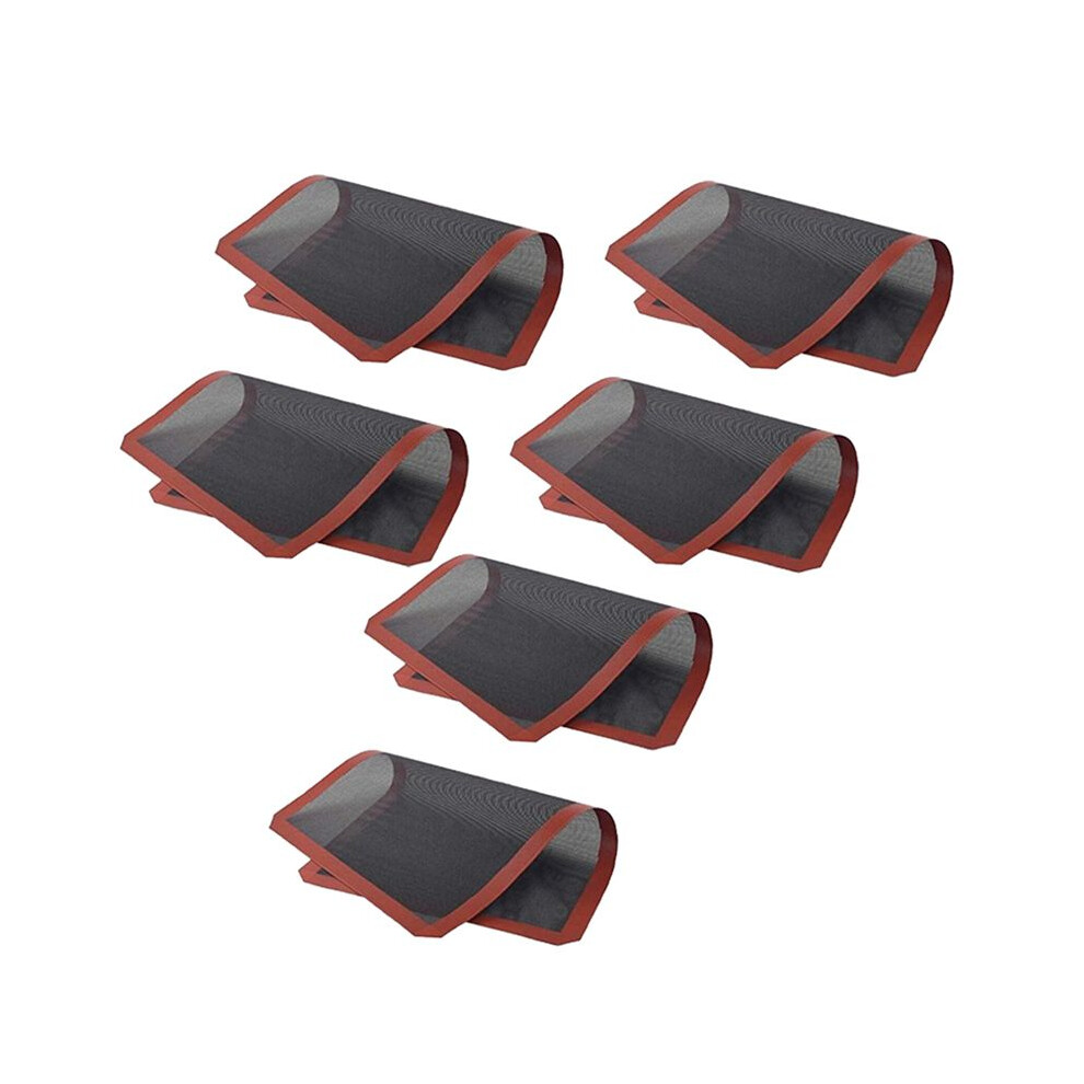 Semoic 6 Pcs Silicone Baking Mat Sheet,Non-Stick Oven Liner Perforated Mesh Pad,Baked Bread Biscuits Mat,Double-Sided Available