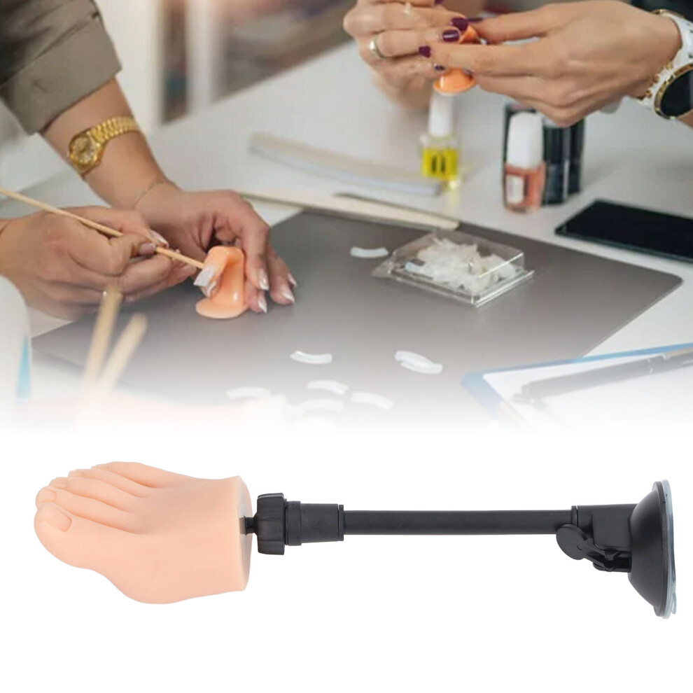 Silicone Gel Nail Practice Foot Model with Stand, Realistic Left Foot