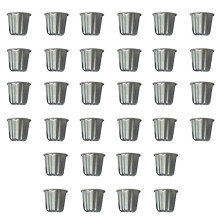Canele Mold, Cannele Muffin Cup, 32Pcs Non-Stick Cannele Mould Gray-Black Canneles