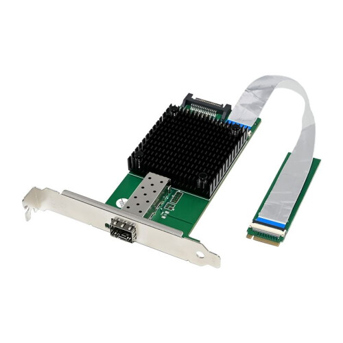 Server Network Card M.2 B+M KEY 8-Channel Single-Port 10GbE SFP Ethernet NIC Network Card for Win10 FreeBSD Linux System 1