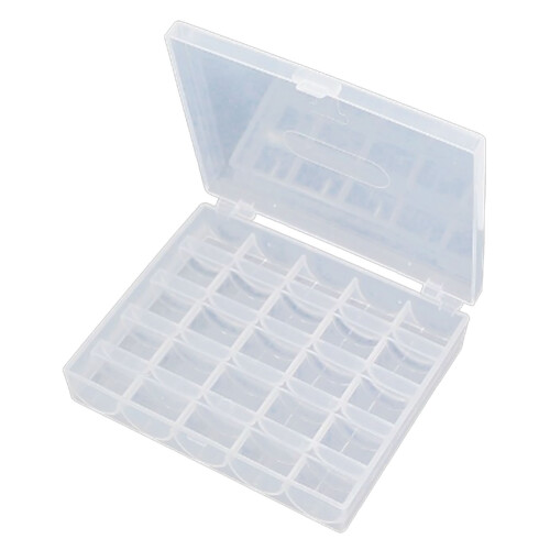 Sewing Bobbin Organizer 25 Slots Transparent Plastic Storage Case 1