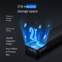 ORICO M.2 SSD NVMe Case USB3.1 Gen2 Type C 10Gbps SSD Case Enclosure Mobile Hard Drive Case