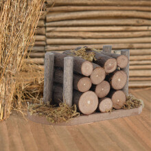 1:12 Puppenhaus-Brennholz 1 Stück Birkenholz 8,5 4,5 cm