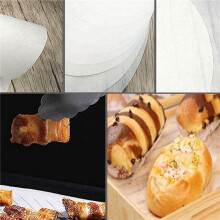 1000Pcs 4.5-Inch Non-Stick Round Baking Paper Barbecue Paper Cake Liner Parchment Paper Microwave Oven Paper Sheets