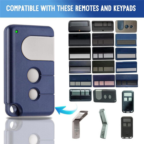 3pcs Garage Door Remote 433.92mhz,3-Button Opener Control Compatible with Multiple Models 1