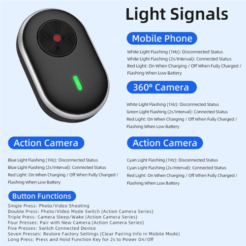 Wireless Remote Control for  X5 X4 Air GO Sports Camera Parts,Camera Accessory Shutter Controller