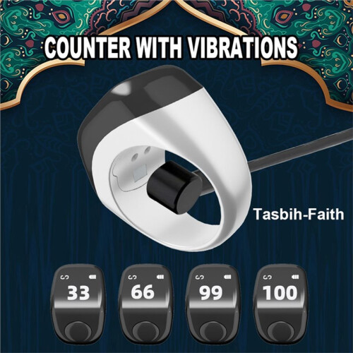 Heart Rate Monitor, Blood Oxygen Level, Pedometer, Finger-Worn Multi-Function Counter with  White 2