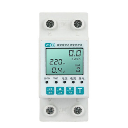 Tuya WiFi Electricity Meter 11-In-1 LCD  Meter Auto-Reclosing over Under Voltage Current Protector Timer 1