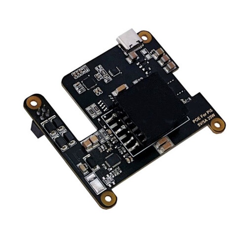 For Raspberry Pi 5 POE with PD Trigger Activation and Cooler Type C Power over Ethernet 802.3af Network Standard 2