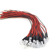 100pcs Lot 20cm Pre Wired 5mm LED Light Lamp Bulb Prewired Emitting Diodes for DIY Home Decoration DC3.7V-12V A