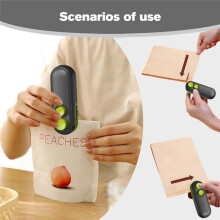 Seladora de Sacos 2 em 1 para Selar e Cortar, Portátil, Recarregável, Seladora de Alimentos A Vácuo, Máquina Seladora de Sacos