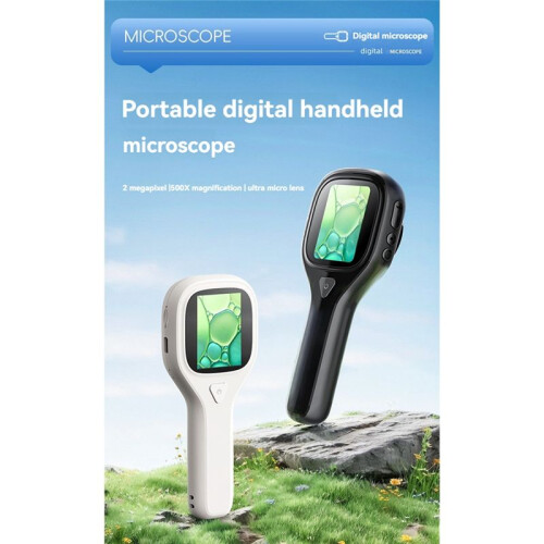 Microscópio Digital Portátil com Lupa e Luzes LED, Tela USB de 2,0 Polegadas, Inspeção Têxtil com Impressão de Chip, Branco 1