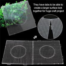 20 Pezzi Tavole per Perline Fusibili Grandi Tavole per Perline Quadrate In Plastica Tavole per Perline Fusibili Trasparenti da 5 mm Tavole per Perline