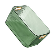 Clear Green Acrylic Desktop Storage Basket, 19.3x13.3x8.2cm