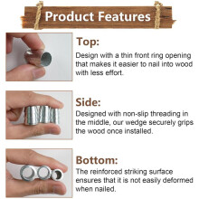 21 PCS Extended Round Axe-Handle Wedge Safety Metal Wedge Hammer Handle Wedges Steel Wedge,(0.55/0.63/0.71inch)