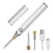 Brûleur de Fil USB à Double Chauffage : Fusion en une Seule Touche et 2 Embouts Interchangeables, Allume-Fil Rechargeable Sans Fil pour Ficelle.