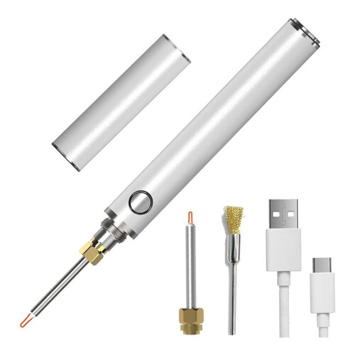 USB Dual-Heating Thread Burner: One-Touch Melt & 2 Interchangeable Tips, Rechargeable Cordless Thread Zapper for String
