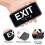 4pcs Exit Sign with Braille, 6x3in Emergency Exit Sign Plastic Exit Warning Signage with Adhesive Mounting Strips 5