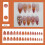 Flower French False Nails - Reusable Stage Wear 10