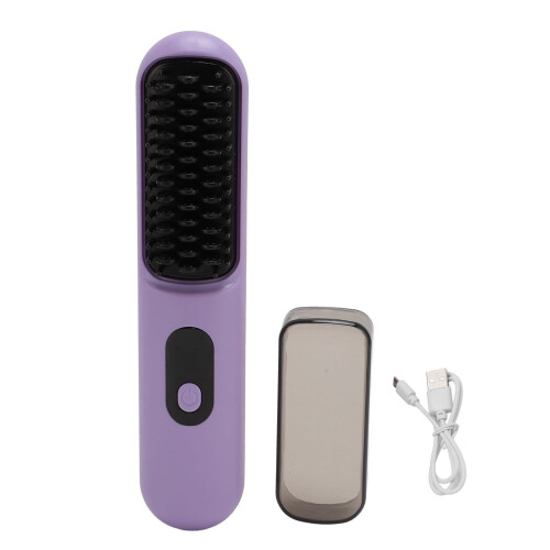 Spazzola lisciante per capelli, formato da viaggio, 2000 mAh, viola 1