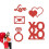 Red Glitter Table Confetti - 100pcs for Party Decor 5