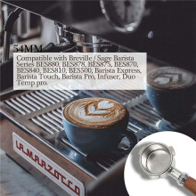 4X Porte-Filtre Sans Fond 54mm Convient pour Barista Express BES870XL BES870BSXL BES878BSS BES880BSS BES840XL et C