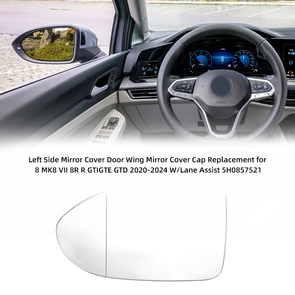 Oem Left Door Wing Mirror Cover For Golf 8 Mk8 7293282642423