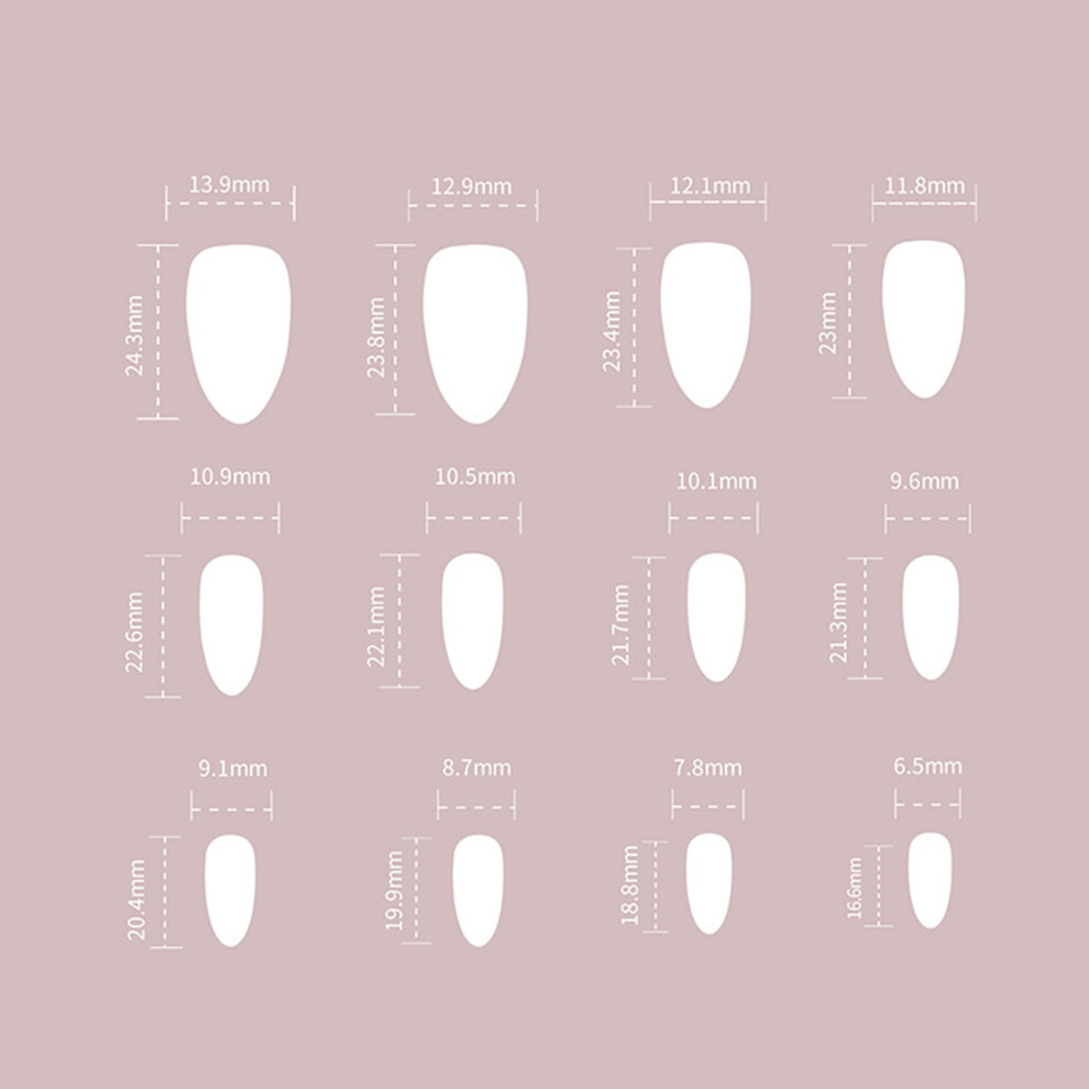 Dachuang Beauty Pink French Tip Almond Fake Nails - Salon Supply